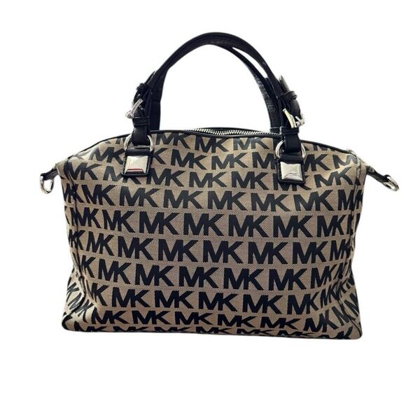 Michael Kors Authenticated Calista Signature Zip-Top Canvas Satchel.Bag - Picture 2 of 12